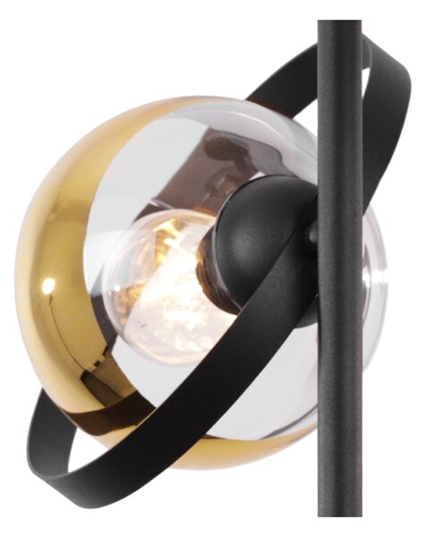Stropné svietidlo Asturia Ring, 2x zlaté/transparentné sklenené tienidlo, B