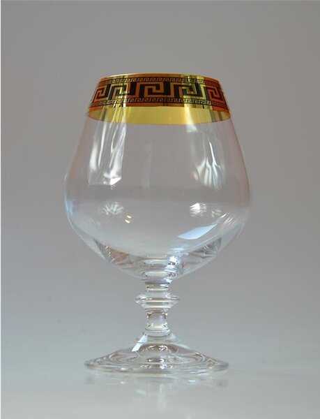 BOHEMIA ANGELA VERSO GOLD POHÁR NA BRANDY 400 ML SADA 6 KS