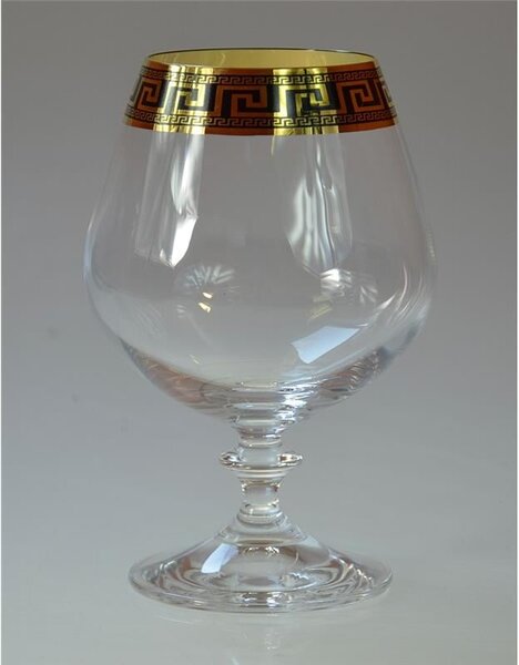BOHEMIA ANGELA VERSO GOLD POHÁR NA BRANDY 400 ML SADA 6 KS