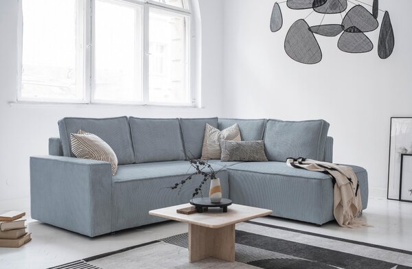 ROHOVÁ SEDAČKA, textil, svetlosivá MID.YOU - Sedačky, Online Only