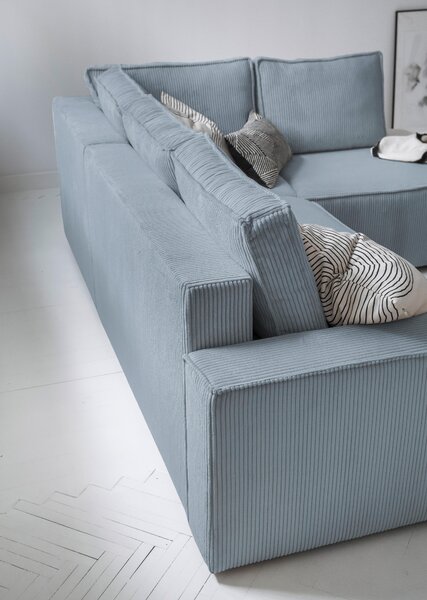 ROHOVÁ SEDAČKA, textil, svetlosivá MID.YOU - Sedačky, Online Only
