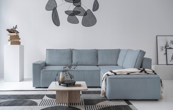 ROHOVÁ SEDAČKA, textil, svetlosivá MID.YOU - Sedačky, Online Only