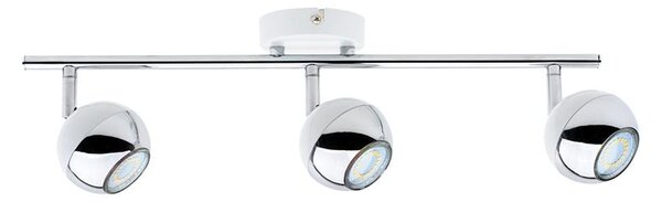 Bodové svietidlo Bianca, 3x LED 50w, biele/chrómové kovové tienidlo, w