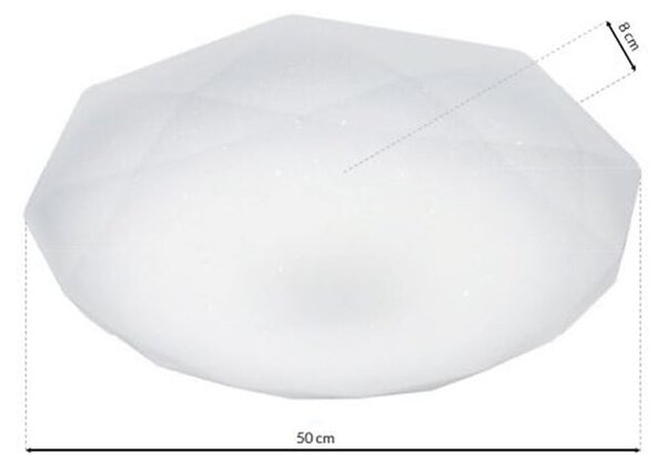 Stropné LED svietidlo Hex, 1x LED 24w, 4000k, (fi 50 cm), w