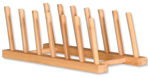 Drevený stojan na taniere Bamboo, 25x14 cm