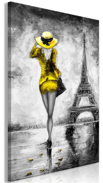 Obraz - Parížanka - žltý 60x90