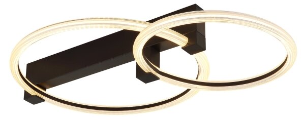 Globo 48050D1S - LED stropné svietidlo FLETCHER LED/24W/230V 3000K 58x38 cm čierna