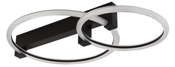 Globo 48050D1S - LED stropné svietidlo FLETCHER LED/24W/230V 3000K 58x38 cm čierna