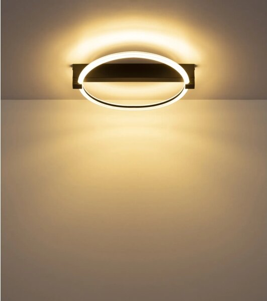 Globo 48050DS - LED stropné svietidlo FLETCHER LED/15W/230V 41,4x38 cm čierne
