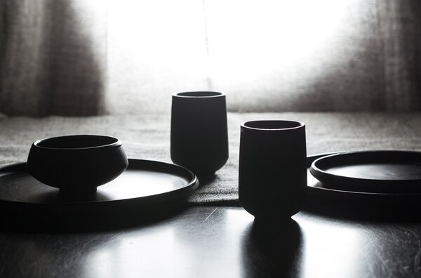 Vaidava Set dezertných tanierov Eclipse 16cm, 2ks, čierny