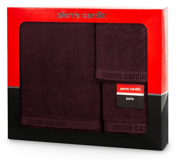 FROTÉ UTERÁK PIERRE CARDIN EVI SADA 30X50 CM, 50X90 CM, 70X140 CM BORDOVÁ