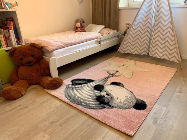 Vopi , Detský koberec Kiddo A1083 pink, 160x230, ružová, detská izba