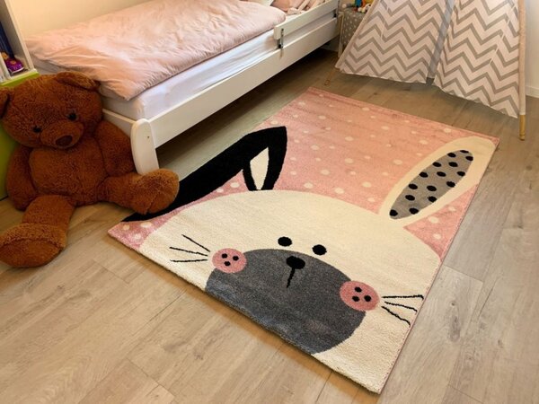 Vopi, Detský koberec Kiddo F0131 pink, 80x150, ružová, detská izba