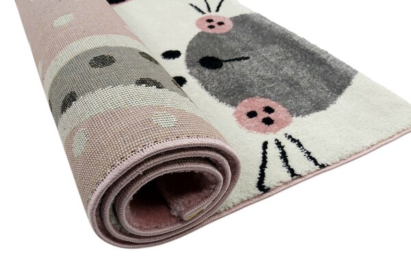 Vopi, Detský koberec Kiddo F0131 pink, 80x150, ružová, detská izba