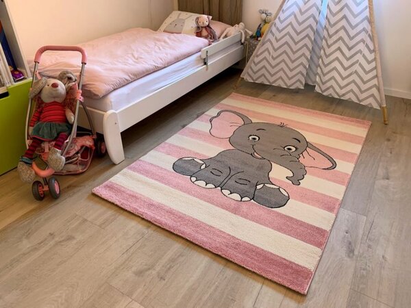 Vopi , Detský koberec Kiddo A1087 pink, 80x150, ružová, detská izba