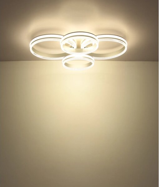 Globo 67377-90 - stmievateľné LED stropné svietidlo FRANCINE LED/90W/230V strieborné+DO