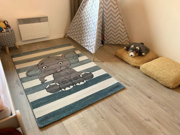 Vopi , Detský koberec Kiddo A1087 blue, 120x170, modrá, detská izba