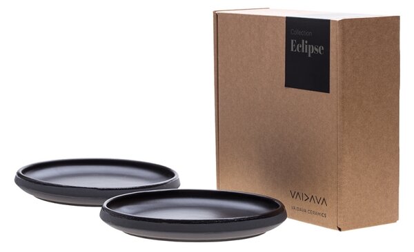 Vaidava Set dezertných tanierov Eclipse 16cm, 2ks, čierny