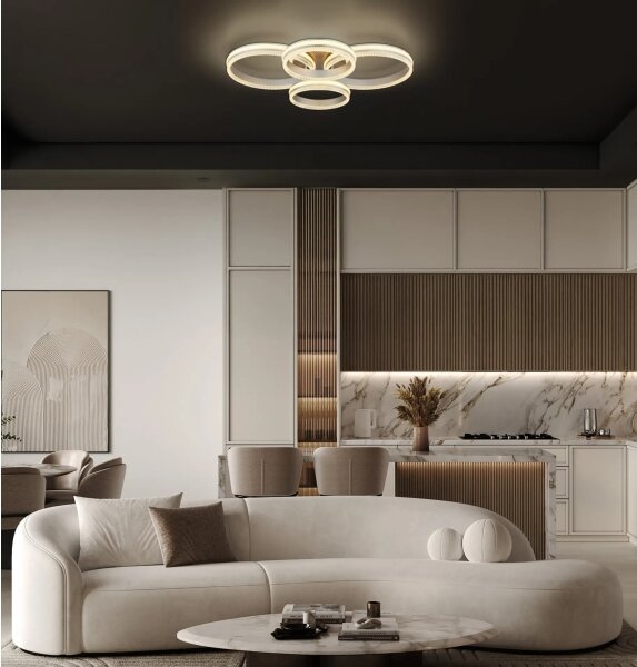 Globo 67377-90 - stmievateľné LED stropné svietidlo FRANCINE LED/90W/230V strieborné+DO