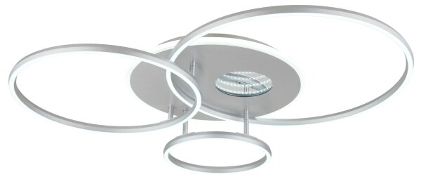 Globo 48466-54A-LED Stmievateľné stropné svietidlo INVERTINA 54W/230V 90x70 cm strieborné + DO