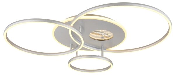 Globo 48466-54A-LED Stmievateľné stropné svietidlo INVERTINA 54W/230V 90x70 cm strieborné + DO