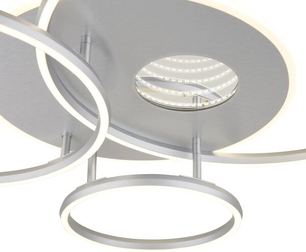 Globo 48466-54A-LED Stmievateľné stropné svietidlo INVERTINA 54W/230V 90x70 cm strieborné + DO