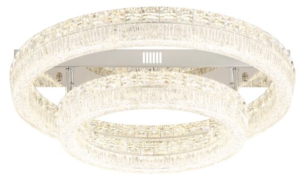 Globo 67387-60D - LED stmievateľné stropné svietidlo LAUREL LED/60W/230V číre + diaľkové ovládanie