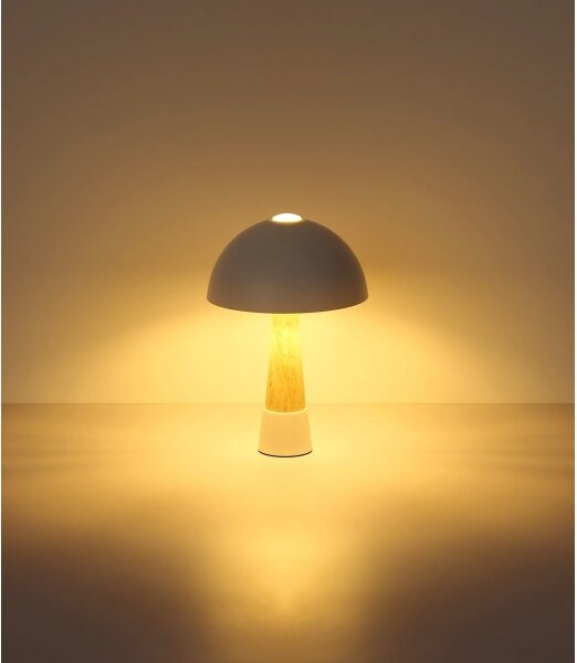 Globo 51070122 - Stolová lampa PAULIN 1xE27ILLU/40W/230V krémová