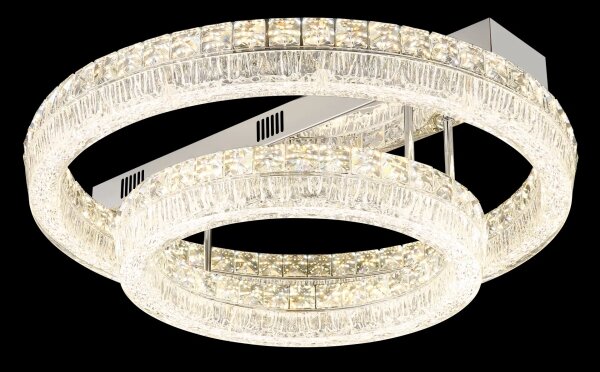 Globo 67387-60D - LED stmievateľné stropné svietidlo LAUREL LED/60W/230V číre + diaľkové ovládanie