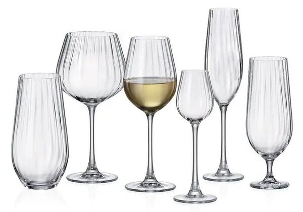 BOHEMIA COLUMBA OPTIC POHÁR NA ŠAMPANSKÉ 260ML SADA 6KS