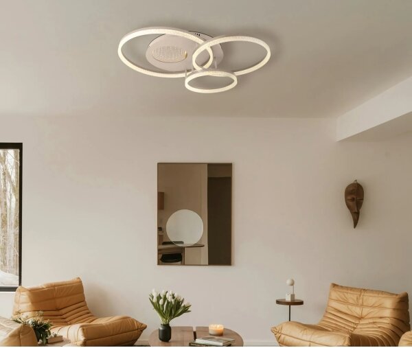 Globo 48480-40 - LED stropné svietidlo SANFORD LED/40W/230V 3000K 78x60 cm béžové