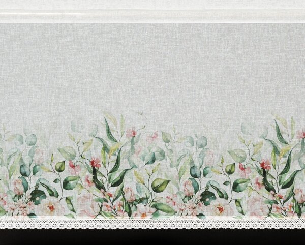 KRÁTKA ZÁCLONA NA PÁSKE ESTERA 150X60 CM KVETY