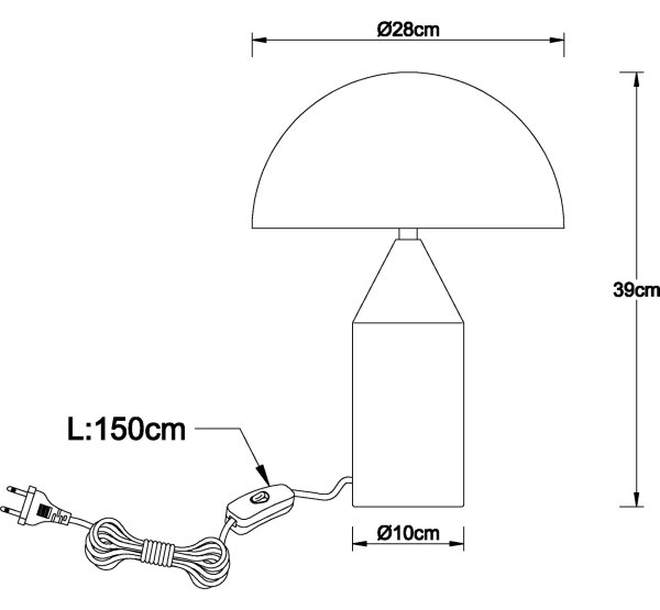 Globo 21030M - Stolová lampa ATOMA 2xE27/40W/230V mosadz