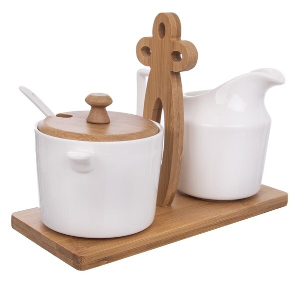 Porcelánová cukornička a nádobka na mlieko Whiteline - Orion