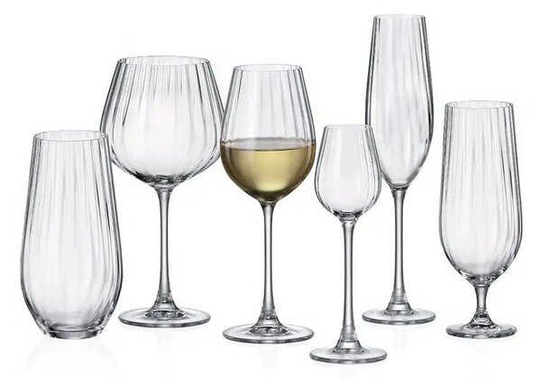 BOHEMIA COLUMBA OPTIC POHÁR NA ŠAMPANSKÉ 260ML SADA 6KS