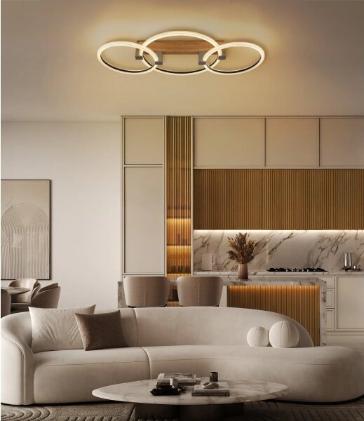 Globo 48050D2 - LED Stropné svietidlo FLETCHER LED/40W/230V 76,1x38 cm hnedá