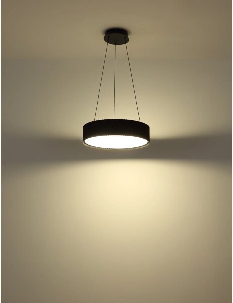 Globo 15924S - LED závesný luster KEMP na lanku LED/45W/230V priemer 46 cm čierny
