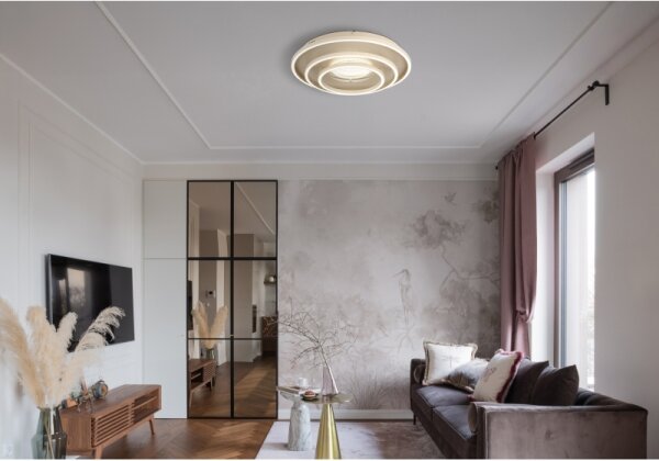 Globo 48564-40S - LED stropné svietidlo LAWANDA LED/40W/230V, priemer 51 cm, béžové