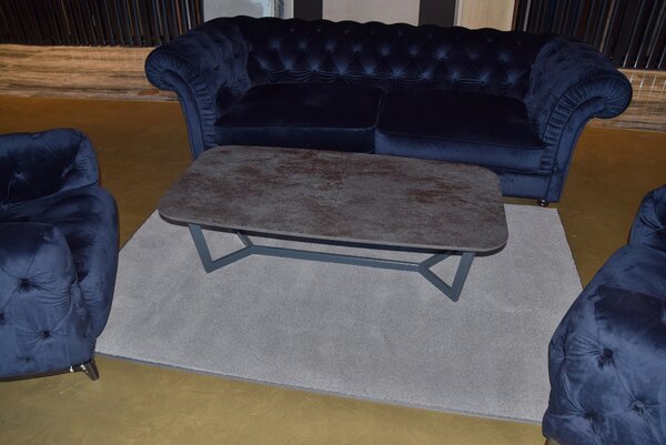 Tapibel , Kusový koberec Supersoft s bordurou 840 sv. šedý, 60x100, šedá, chodba / predsieň