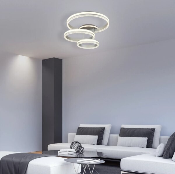 Globo 67377-72 - LED stmievateľné stropné svietidlo FRANCINE LED/72W/230V strieborné+DO