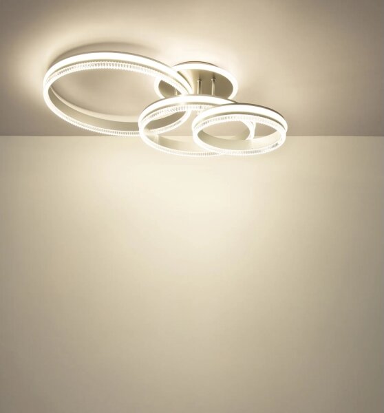 Globo 67377-72 - LED stmievateľné stropné svietidlo FRANCINE LED/72W/230V strieborné+DO