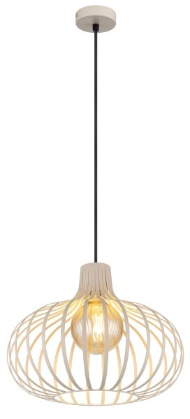 Globo 33370119 - Závesný luster MATEO na lanku 1xE27/40W/230V béžový