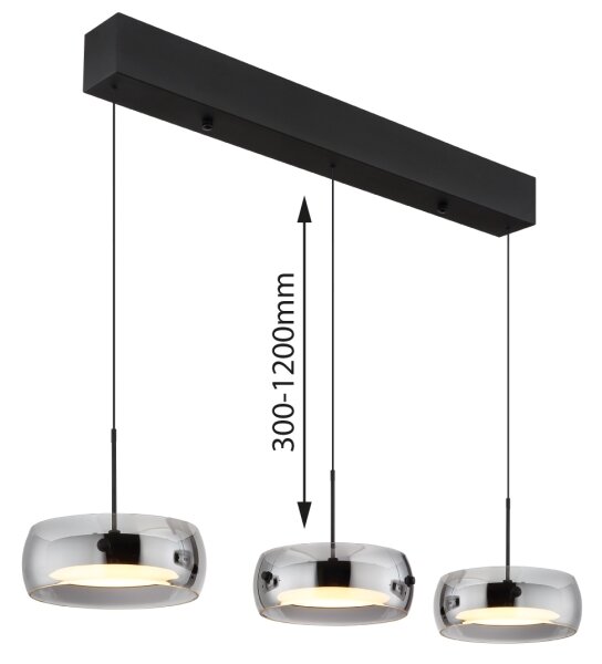 Globo 16058-3 - závesné LED svietidlo na lanku LIVION LED/30W/230V 3000K