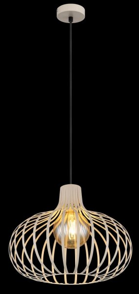 Globo 33370119 - Závesný luster MATEO na lanku 1xE27/40W/230V béžový