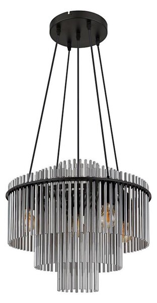 Globo 15698H1 - Luster na lankách GORLEY 5xE27/60W/230V čierna