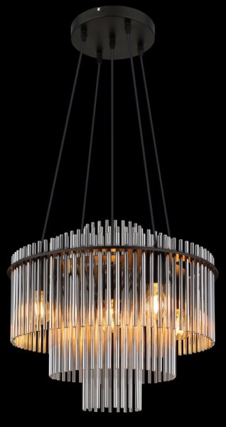 Globo 15698H1 - Luster na lankách GORLEY 5xE27/60W/230V čierna