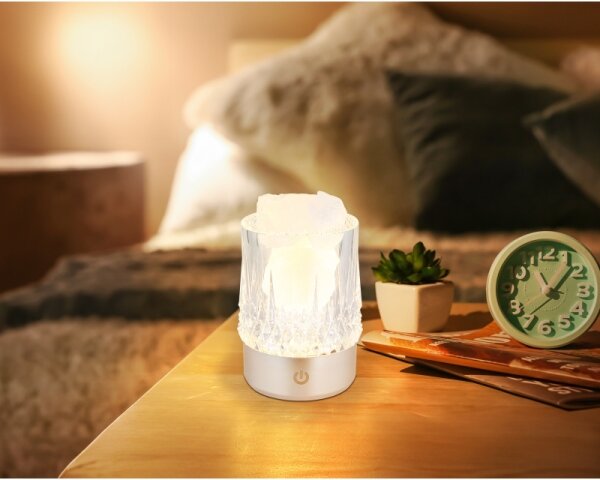 Globo 21044S - LED stmievateľná dotyková stolná lampa LIZZY LED/1W/5V 3000K 1200 mAh strieborná