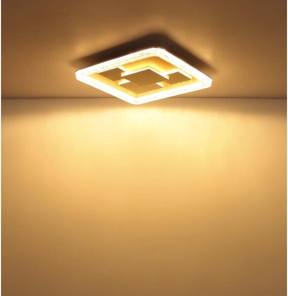 Globo 48476-40 - LED stropné svietidlo LORAINE LED/40W/230V 48,8x48,8 cm zlaté