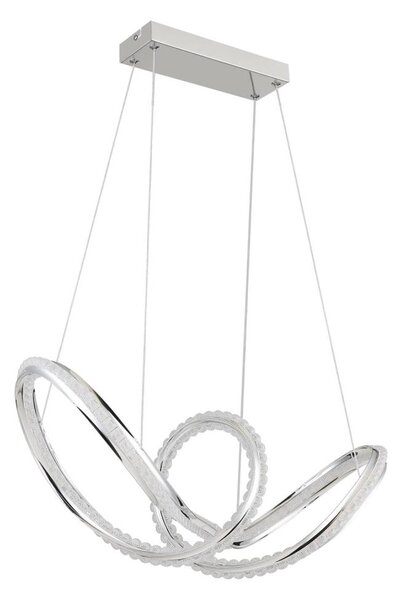 Globo 67440H - LED Stmievateľný luster na lanku EVANGELINE LED/45W/230V lesklý chróm + diaľkové ovládanie