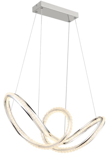Globo 67440H - LED Stmievateľný luster na lanku EVANGELINE LED/45W/230V lesklý chróm + diaľkové ovládanie